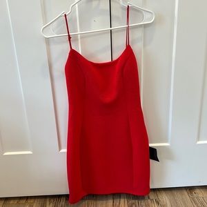 Lulu’s red mini dress